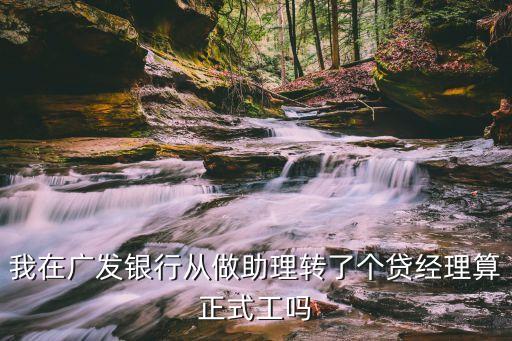 武漢廣發(fā)個(gè)貸經(jīng)理怎么樣，我在廣發(fā)銀行從做助理轉(zhuǎn)了個(gè)貸經(jīng)理算正式工嗎