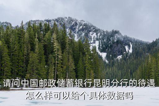 請問中國郵政儲蓄銀行昆明分行的待遇怎么樣可以給個具體數(shù)據(jù)嗎