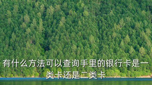 有什么方法可以查詢手里的銀行卡是一類卡還是二類卡