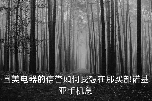 國美電器的信譽如何我想在那買部諾基亞手機急
