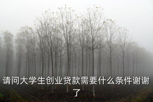 請問大學生創(chuàng)業(yè)貸款需要什么條件謝謝了