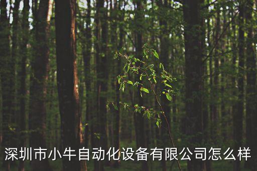 深圳市小牛自動化設(shè)備有限公司怎么樣