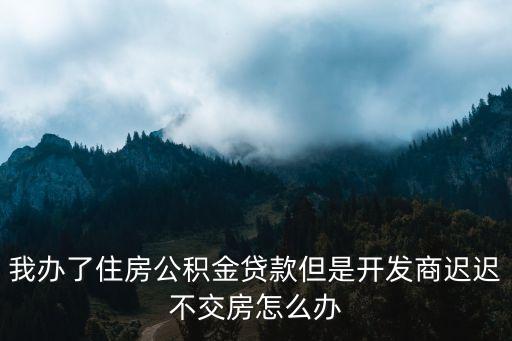 我辦了住房公積金貸款但是開發(fā)商遲遲不交房怎么辦