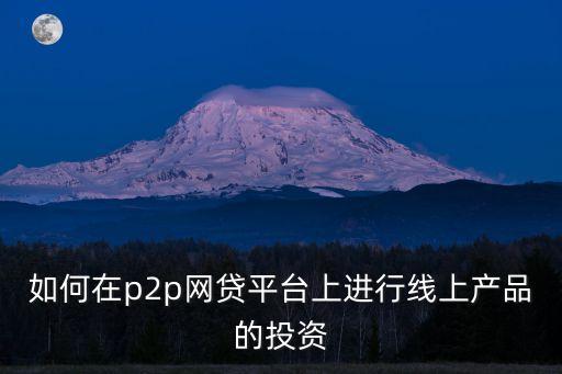 怎么在p2p上投資公司，怎樣進行P2P投資