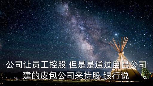 公司讓員工控股 但是是通過自己公司建的皮包公司來持股 銀行說