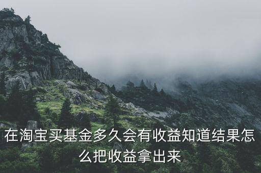 淘寶基金怎么確認(rèn)份額，在淘寶買基金多久會有收益知道結(jié)果怎么把收益拿出來