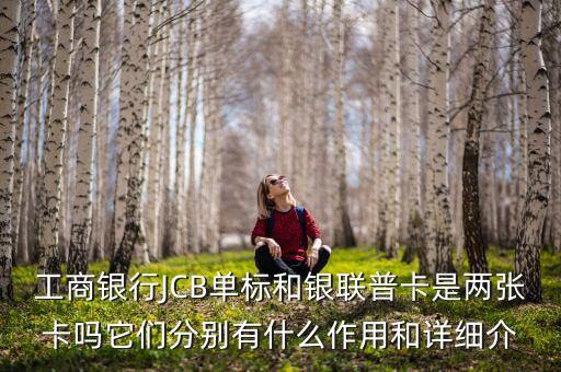 工商銀行JCB單標和銀聯(lián)普卡是兩張卡嗎它們分別有什么作用和詳細介