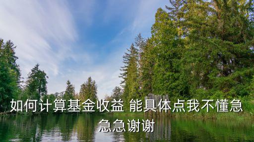 基金的收益是怎么計(jì)算的，基金的收益怎么算啊詳細(xì)一點(diǎn)介紹下