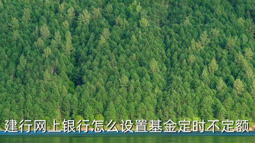 建行網(wǎng)上銀行怎么設(shè)置基金定時不定額