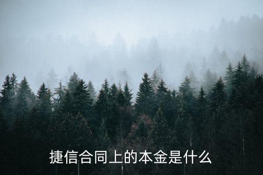 捷信怎么查本金，捷信合同上的本金是什么