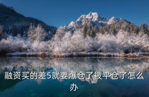 股票融資爆倉(cāng)怎么辦，融資買的差5就要爆倉(cāng)了被平倉(cāng)了怎么辦