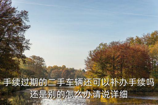 手續(xù)過(guò)期的二手車(chē)輛還可以補(bǔ)辦手續(xù)嗎還是別的怎么辦請(qǐng)說(shuō)詳細(xì)
