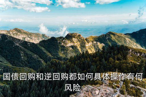 怎么做國債逆回購，國債回購和逆回購都如何具體操作有何風(fēng)險(xiǎn)