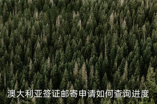 澳大利亞簽證郵寄申請如何查詢進(jìn)度