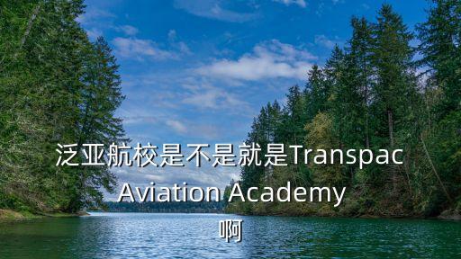 泛亞航校是不是就是Transpac Aviation Academy啊