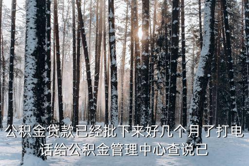 公積金批了一直沒下款交房怎么辦，公積金貸款已經(jīng)批下來好幾個月了打電話給公積金管理中心查說已