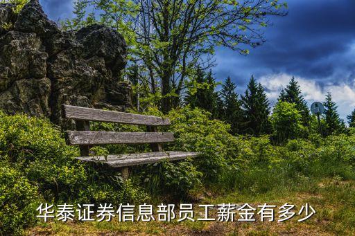 華泰證券計算機待遇怎么樣，華泰證券信息部員工薪金有多少