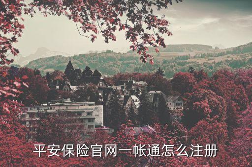 平安保險官網(wǎng)一帳通怎么注冊