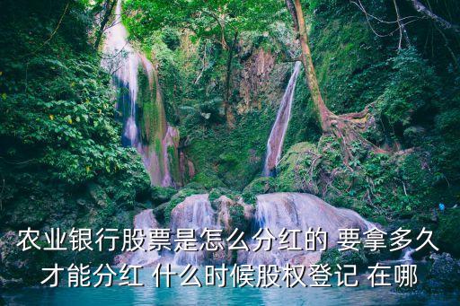 農(nóng)業(yè)銀行股票是怎么分紅的 要拿多久才能分紅 什么時(shí)候股權(quán)登記 在哪