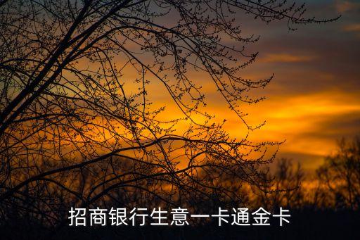 招商銀行生意一卡通金卡