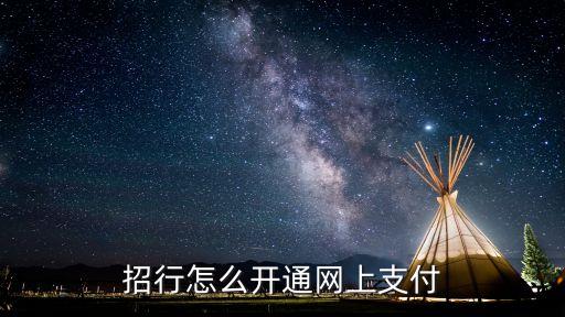 招行怎么開通網(wǎng)上支付