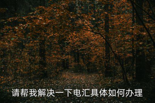 銀行電匯怎么辦理，怎樣辦理電匯