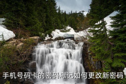 手機(jī)號碼卡的密碼忘記如何更改新密碼