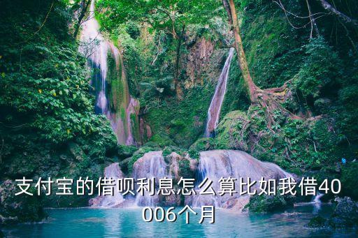 支付寶的借唄利息怎么算比如我借40006個(gè)月