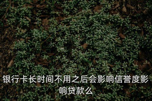 銀行卡長時間不用之后會影響信譽度影響貸款么