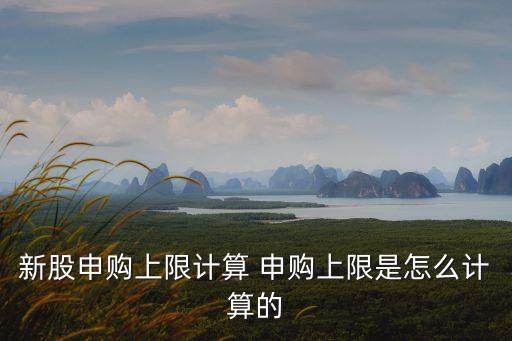 新股最大額度怎么計(jì)算器，新股申購額度計(jì)算方法