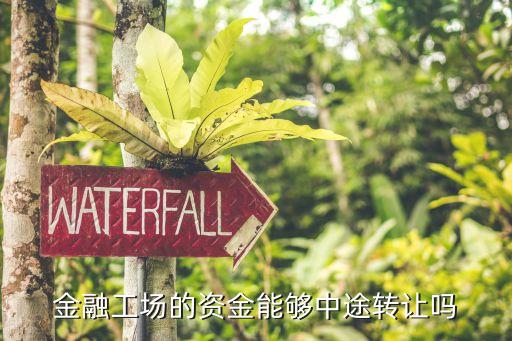 金融工場的資金能夠中途轉(zhuǎn)讓嗎