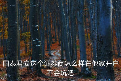 在國(guó)泰君安開戶怎么樣，國(guó)泰君安怎么樣有人知道嗎想在他們家開戶