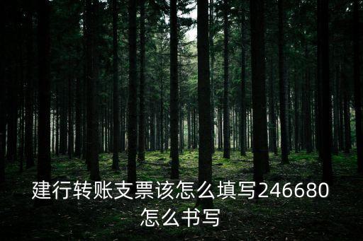 建行轉賬支票怎么填寫，中國建設銀行轉賬支票怎么填