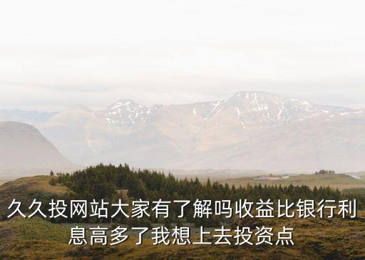 久久投網站大家有了解嗎收益比銀行利息高多了我想上去投資點