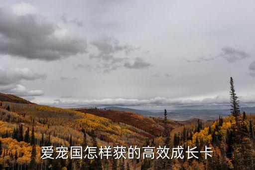 寶貝成長卡怎么辦理，愛寵國怎樣獲的高效成長卡
