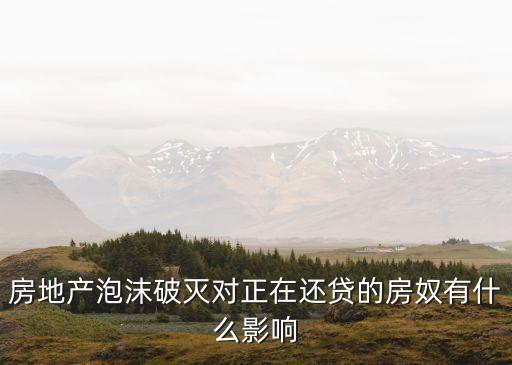 房地產(chǎn)泡沫破滅對正在還貸的房奴有什么影響