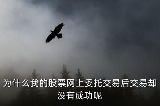 為什么我的股票網(wǎng)上委托交易后交易卻沒有成功呢