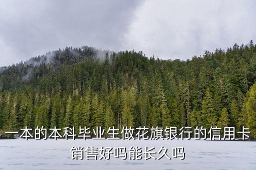 一本的本科畢業(yè)生做花旗銀行的信用卡銷售好嗎能長久嗎