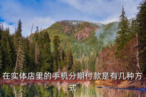 實(shí)體店買手機(jī)怎么分期付款，在實(shí)體店里的手機(jī)分期付款是有幾種方式