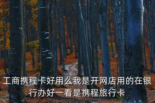 工銀攜程信用卡怎么樣，工商攜程卡好用么我是開網(wǎng)店用的在銀行辦好一看是攜程旅行卡