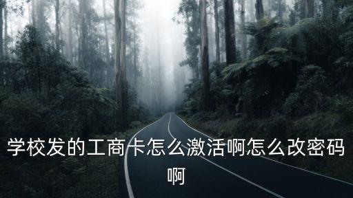 學校發(fā)的工商卡怎么激活啊怎么改密碼啊