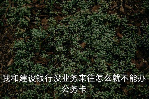 我和建設(shè)銀行沒業(yè)務(wù)來往怎么就不能辦公務(wù)卡