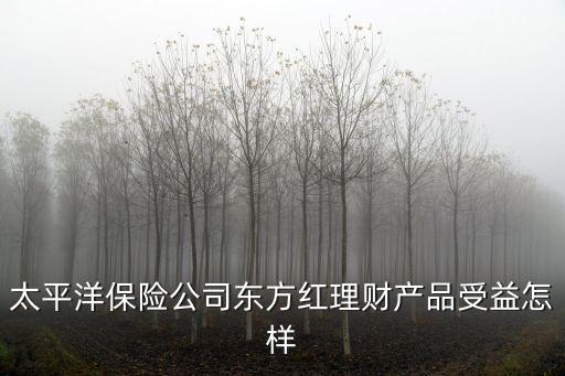 太平洋保險公司東方紅理財產(chǎn)品受益怎樣