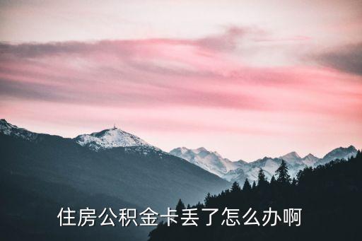 公積卡丟了怎么辦，住房公積金卡丟了怎么補(bǔ)