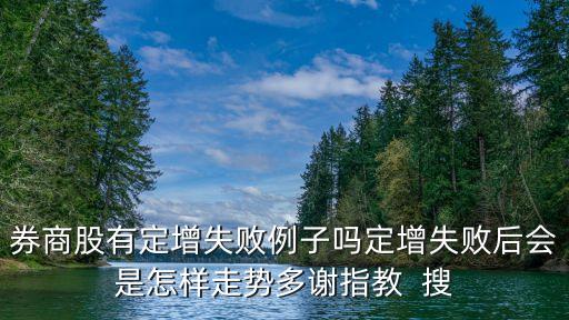 券商股有定增失敗例子嗎定增失敗后會是怎樣走勢多謝指教  搜