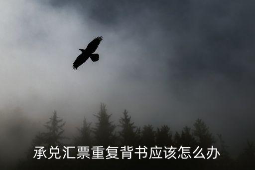 承兌匯票重復(fù)背書(shū)應(yīng)該怎么辦