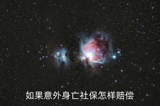 如果意外身亡社保怎樣賠償