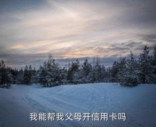 我能幫我父母開(kāi)信用卡嗎