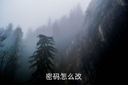 密碼怎么改