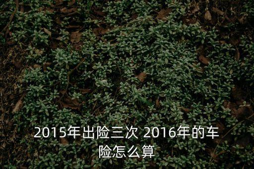 2015年出險三次 2016年的車險怎么算